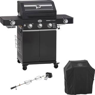 *"Videro G3-S Nero", BBQ-station, incl. cover and rotisserie spear. While stock lasts. Cannot be combined with other discounts. (RRP €1,127.95 | Outlet price €859.85)