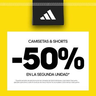 50% off on the second unit of T-shirts and shorts.