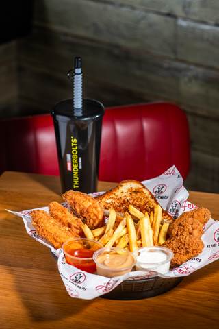 3 wings, 3 tenders, seasoned fries, Texas toast, 3 sauces and any shake for just £15!
