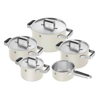 ZWILLING Pure Kochtopfset | 5-teilig, B-Ware, Elfenbein-weiß oder Edelstahl