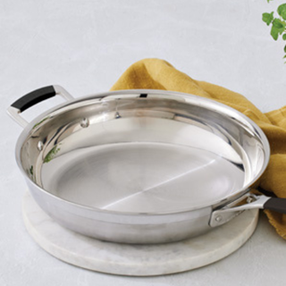 3Ply Stainless Steel 28cm Uncoated Frying Pan 
