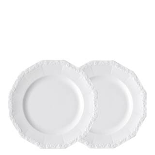 Rosenthal Maria weiß 2er Set Frühstücksteller 21cm | Outletpreis € 31,80
