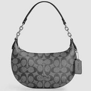 Mini Payton Bag (CX607) in Silber/Infinity – aus metallic-beschichtetem Signature-Canvas mit silberfarbenen Details | Outletpreis € 89