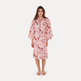 Leichter Damen-Kimono ohne Futter mit Paisley-Muster, erhältlich in den Größen 36, 38, 40, 42 und 44 sowie in Grün oder Orange. 100 % Baumwolle | Outletpreis €  59,95