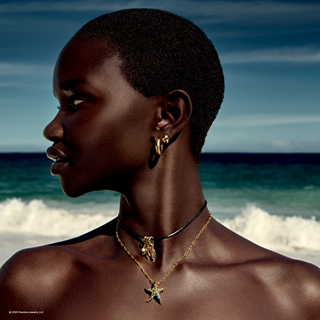 Inspired by ocean treasures, these sculptural charms bring playful elegance to your summer stack, each one a keepsake of sunlit days and salty air.