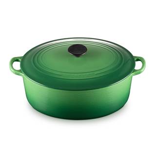 Cast Iron 31cm Oval Casserole Bamboo Green | Outlet price € 297,50   