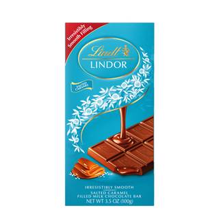 *sur tablette Lindt LINDOR au caramel salé
