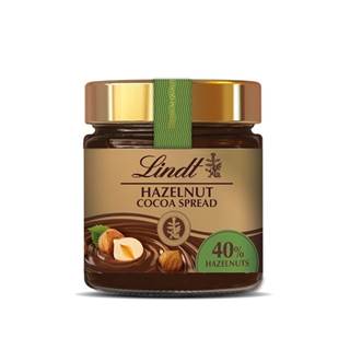 *sur la pâte à tartiner Lindt aux noisettes