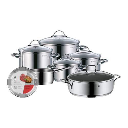Mega cookware set with 5 pots & 1 ovenpan & 1 fryingpan